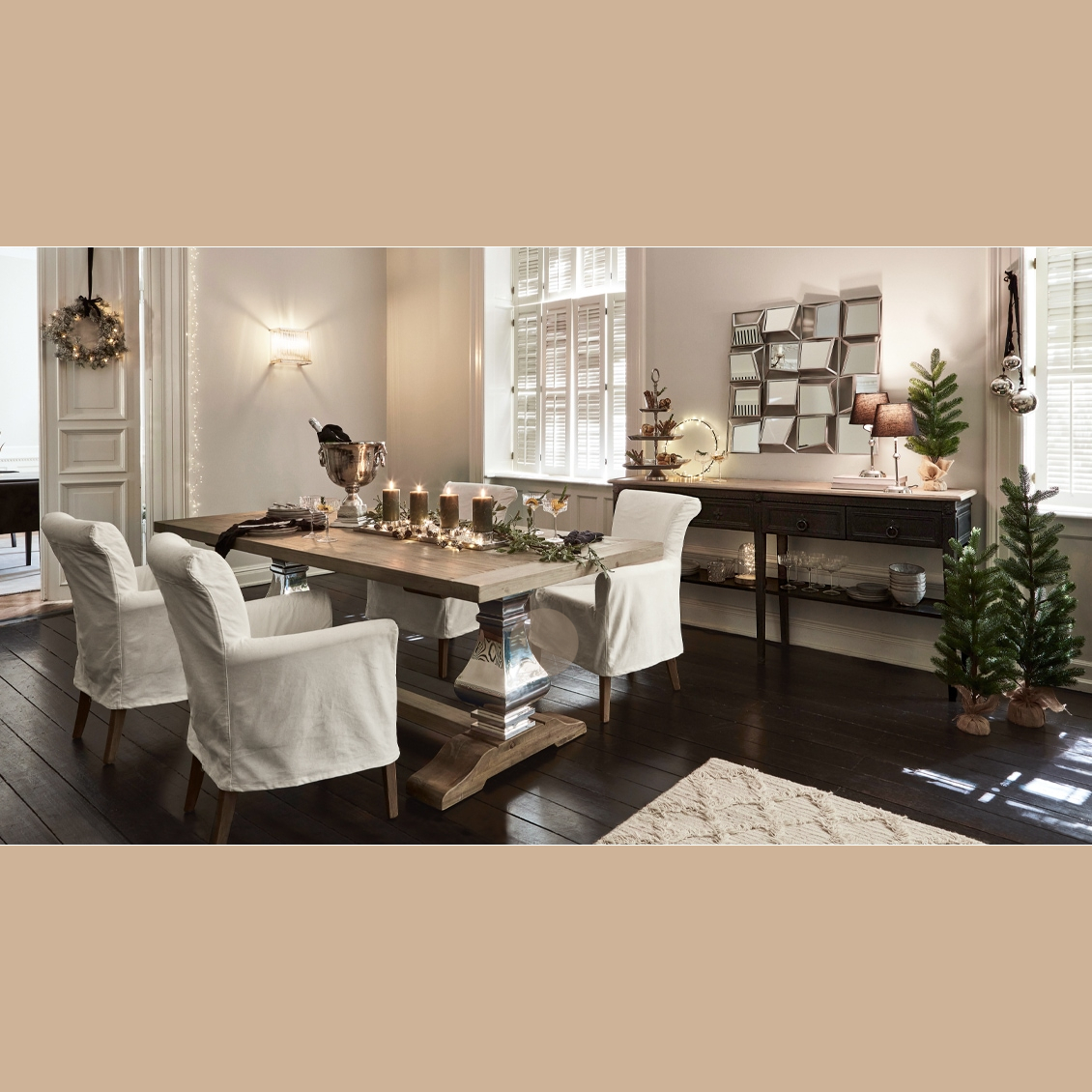 Deko-Baum - Weihnachtsbaum - 3er-Set -MERPINS - #22516 - Natürlich anmutende Kunst-Tannennadeln - In drei unterschiedlichen Größen - Handgefertigt