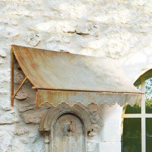 Vordach - MALTOT - Metall - antikgrau - #20682 - antikes Finish im Rusty-Look - vollständig aus Eisen - schützt vor Regen, Wind und Sonne