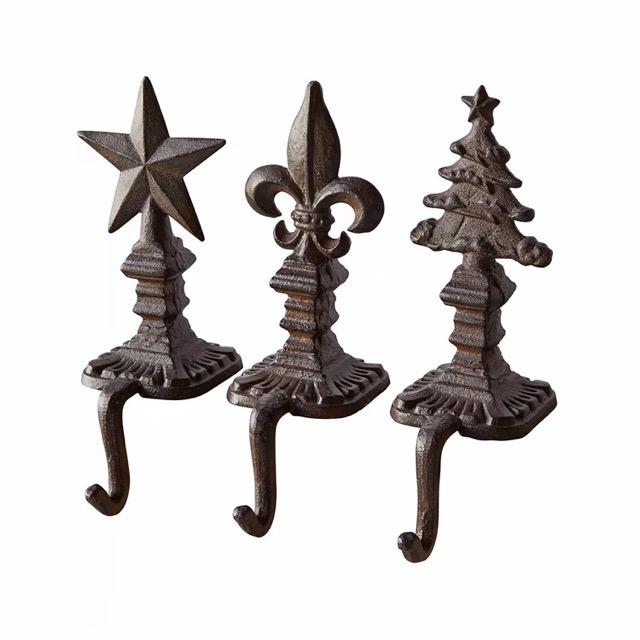 Haken 3er Set Lorencio - Gusseisen Für Kanten Antikrost-Finish