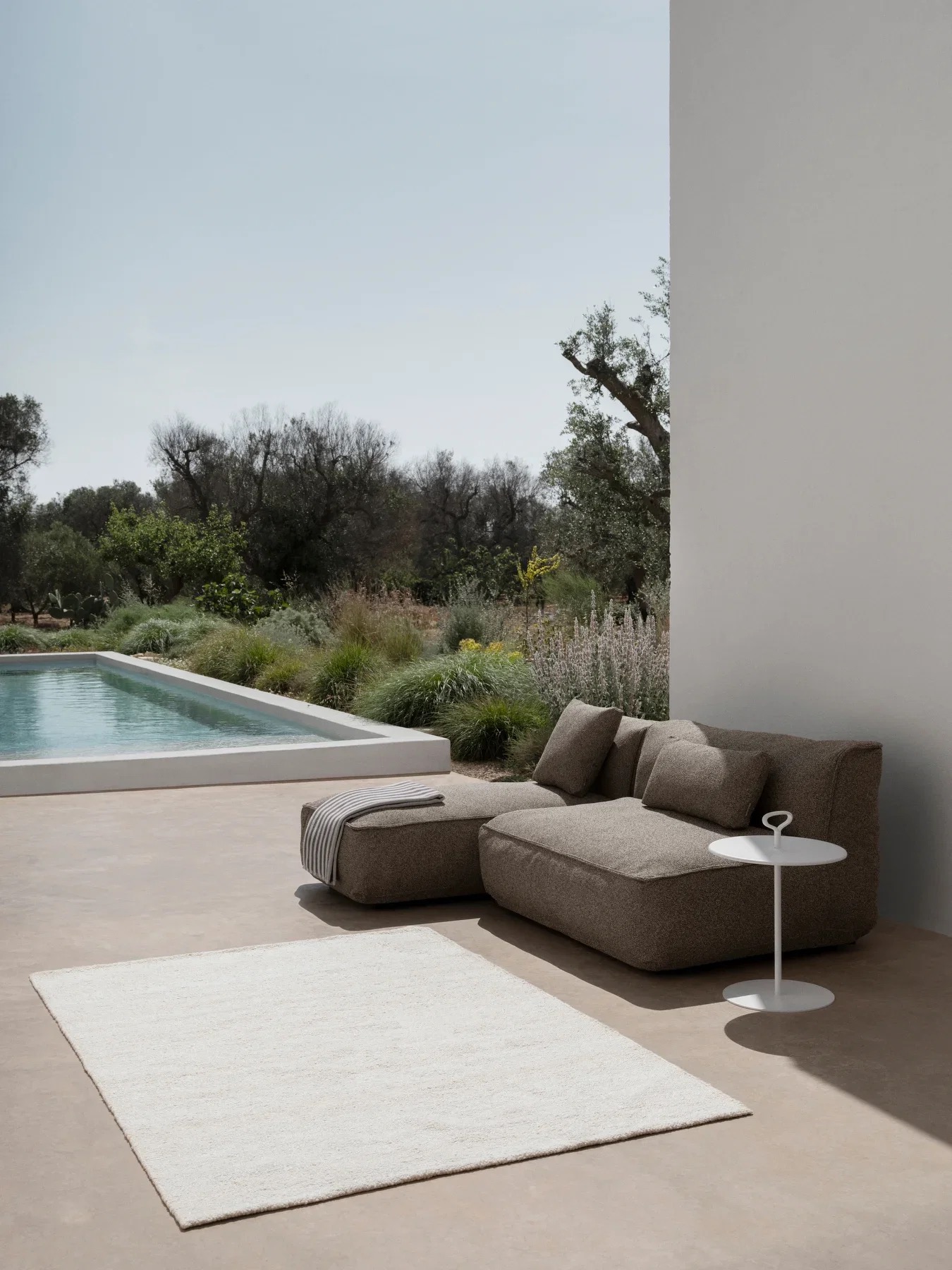 GROW - Outdoor-Chaiselounge - STONE-BOUCLÉ - #62250 - H68-L145-B75